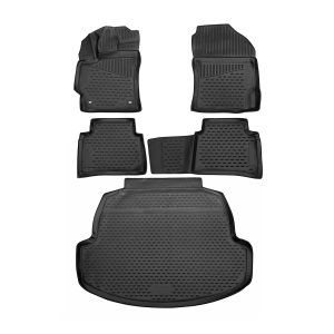 Toyota Corolla 3D Floor-Trunk Mats - Omac - SD KIT - Black - 2019